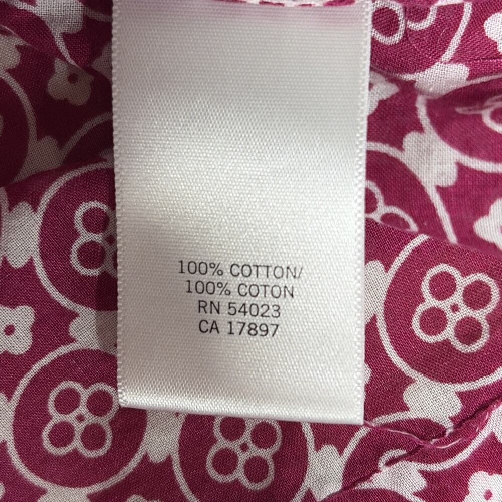 Banana Republic Fushia - Circle Flower Print Sleeveless Top Ladies - Sz Medium - Picture 5 of 5